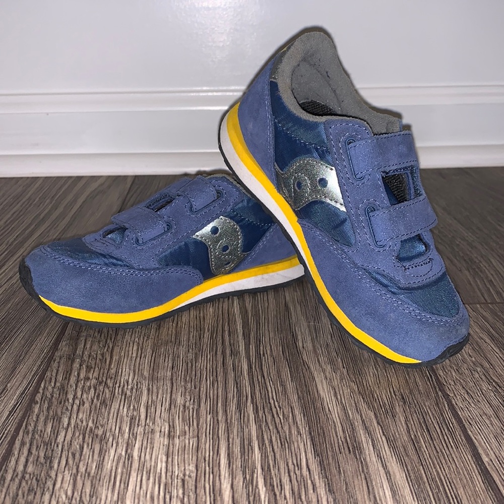 Saucony Jazz Low Pro shoe - blue/gray/yellow - Little kid 10